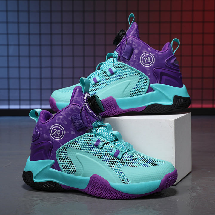 Unisex High-Top Basketball Sneaker with Twist Closure and Breathable Mesh Mune Fashion