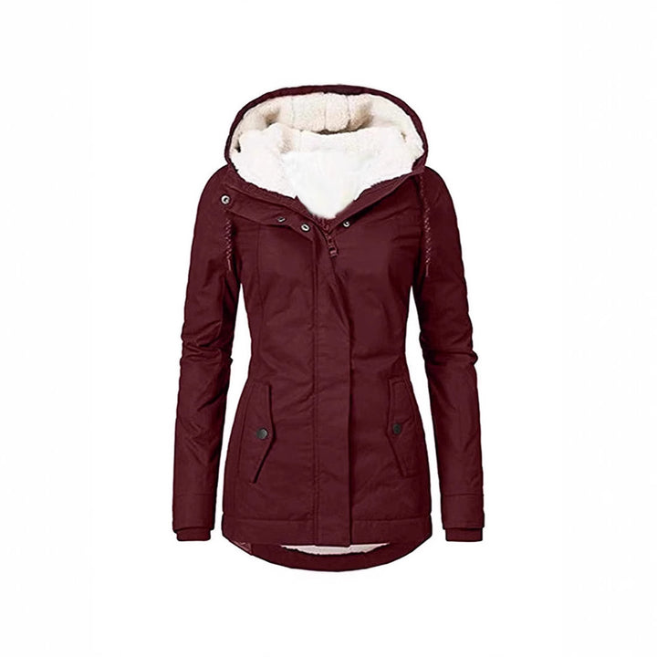 Women's parka with teddy lining, hood, and tailored silhouette Mune Fashion