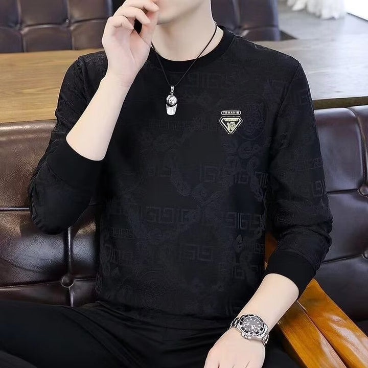 Men's Modern Long Sleeve Shirt with Creative Structure Design Mune Fashion