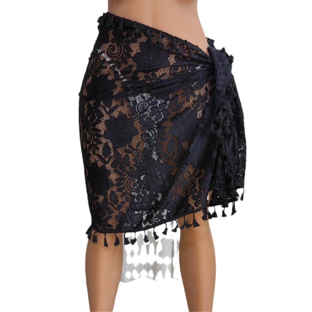 Women's Crochet Beach Sarong with Elegant Fringes Mune Fashion