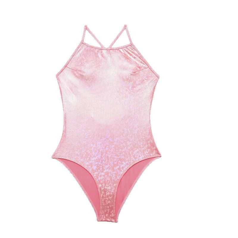 Women's Sporty Swimsuit with Modern Plant Pattern Mune Fashion