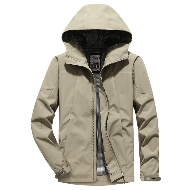 Men's softshell rain and transitional jacket with hood, windproof membrane and breathable mesh lining Mune Fashion