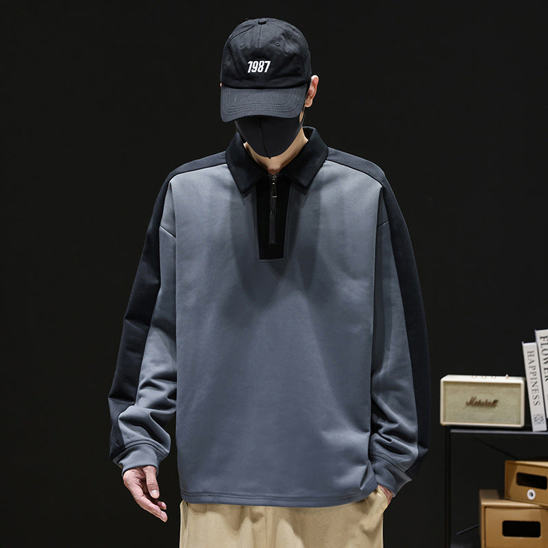 Men's sporty long sleeve with zipper