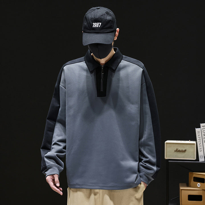 Men's sporty long sleeve with zipper