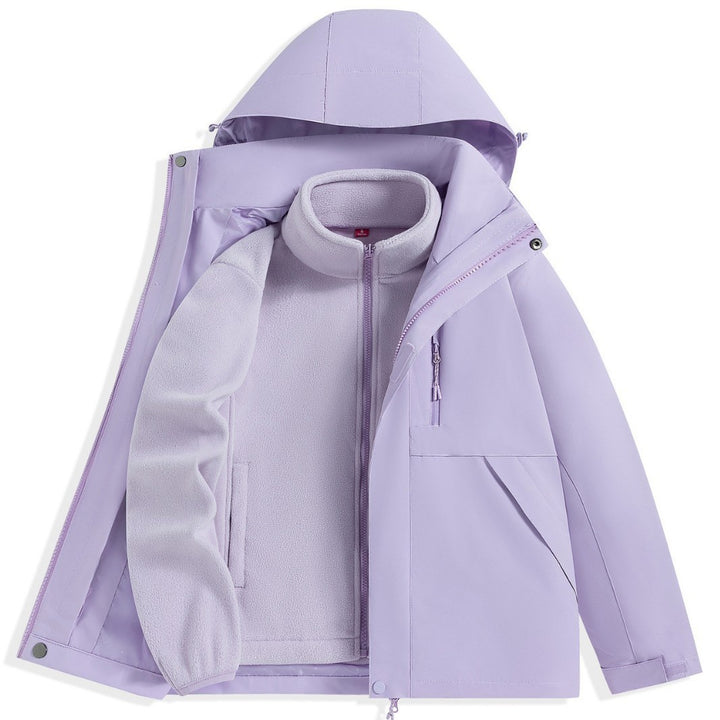 Men's two-layer outdoor parka with removable fleece inner jacket and hood Mune Fashion
