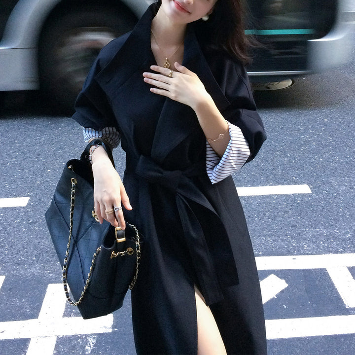 Women Stylish Plus Size Trench Coat Mune Fashion