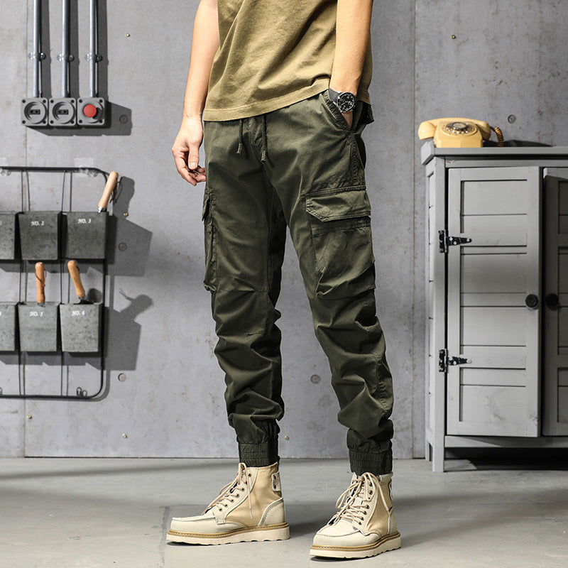 Men's tapered cargo pants in jogger style with elastic comfort waistband and generous pocket organization Mune Fashion