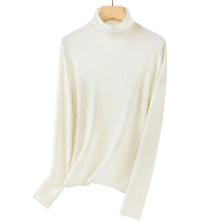 Women's fine knit turtleneck sweater with slim fit and high-quality jersey quality Mune Fashion