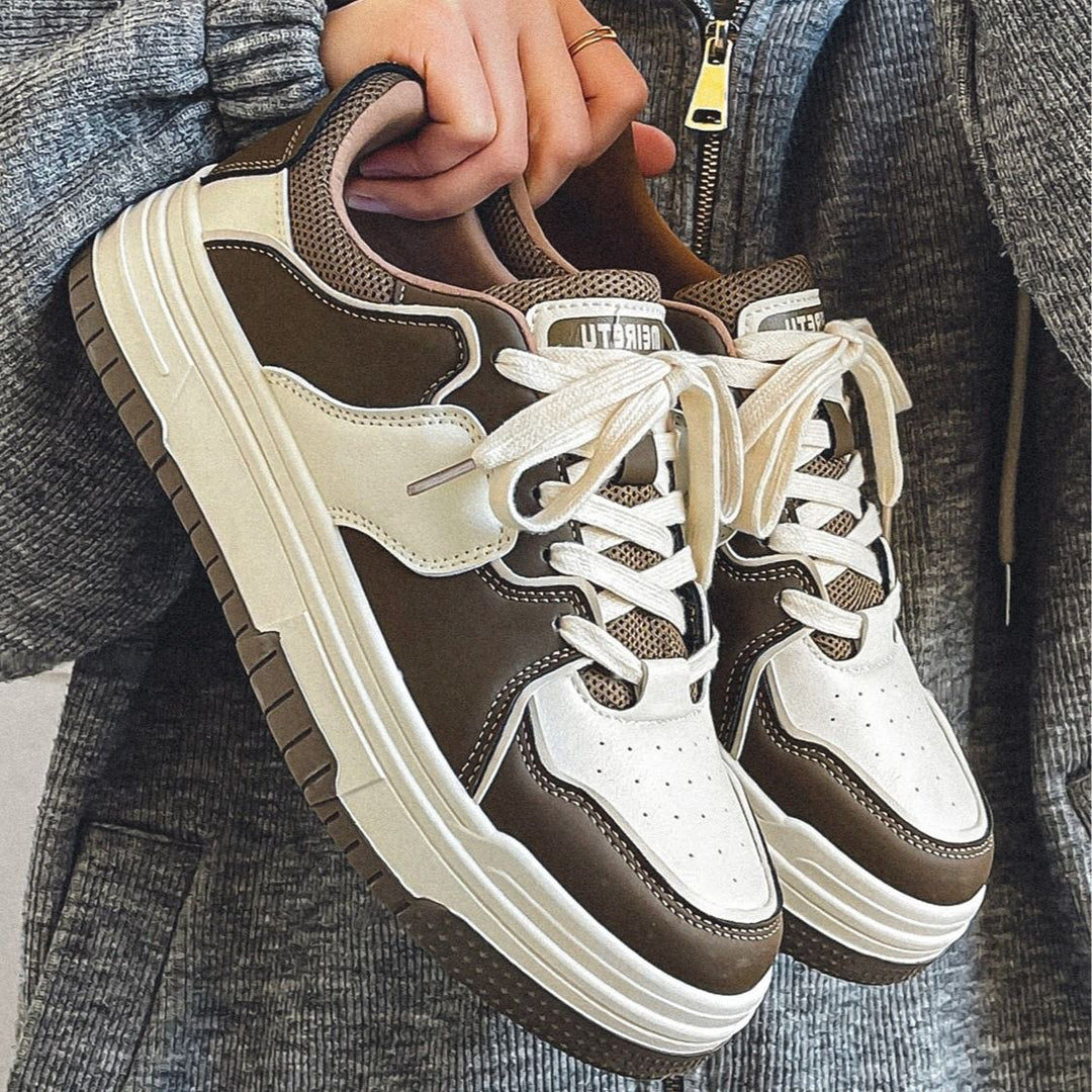Women's Sporty Chunky Sneakers with Breathable Surface Structure and Flexible Sole Mune Fashion
