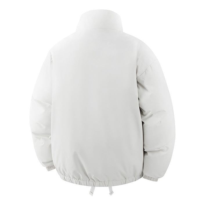 Men's Oversized Thermal Quilted Jacket with High Collar, Zipper and Drawstring Mune Fashion