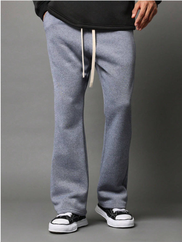 Men's loosely cut jogging pants with straight leg and elastic drawstring waistband Mune Fashion