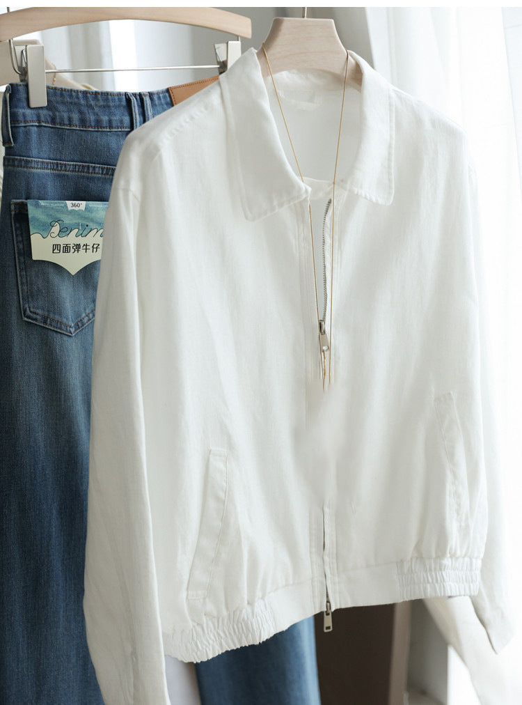 Women's Fashionable Transitional Jacket with Zipper Mune Fashion