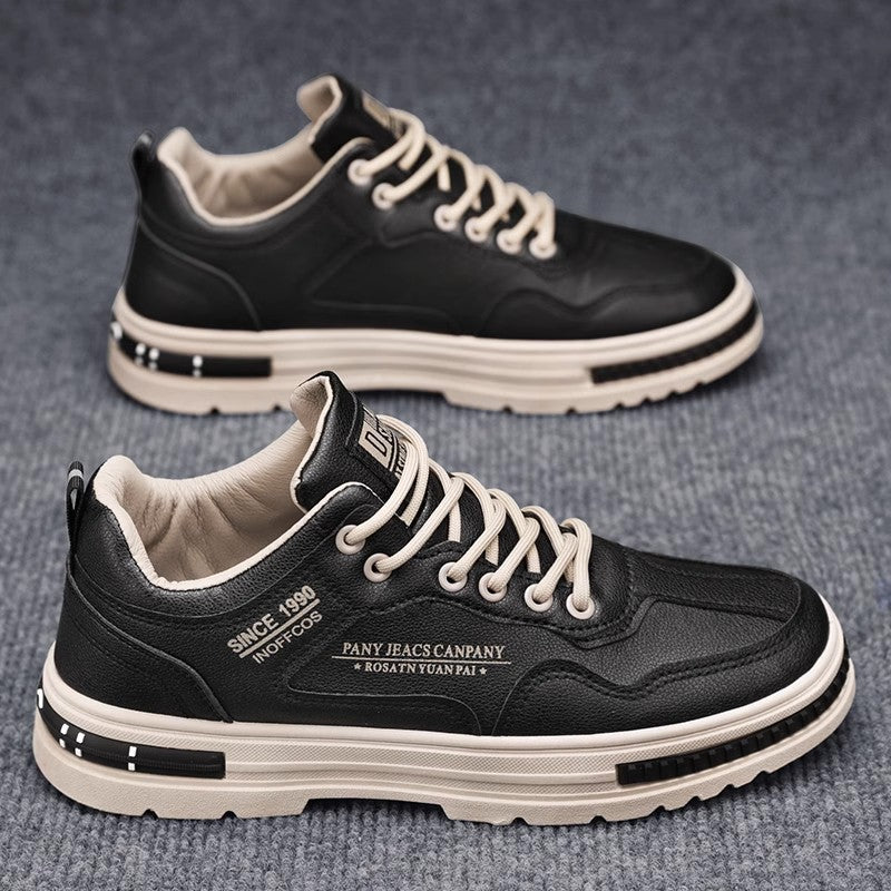Men's fashionable casual sneaker with thick platform sole, padded shaft, and reinforced toe cap Mune Fashion