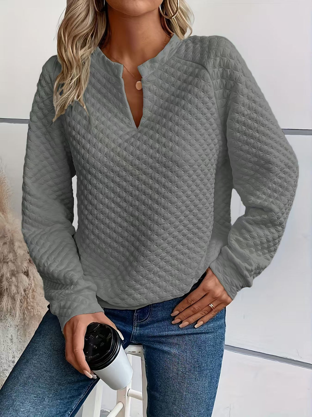 Women Stylish Stand-Up Collar Sweater Mune Fashion