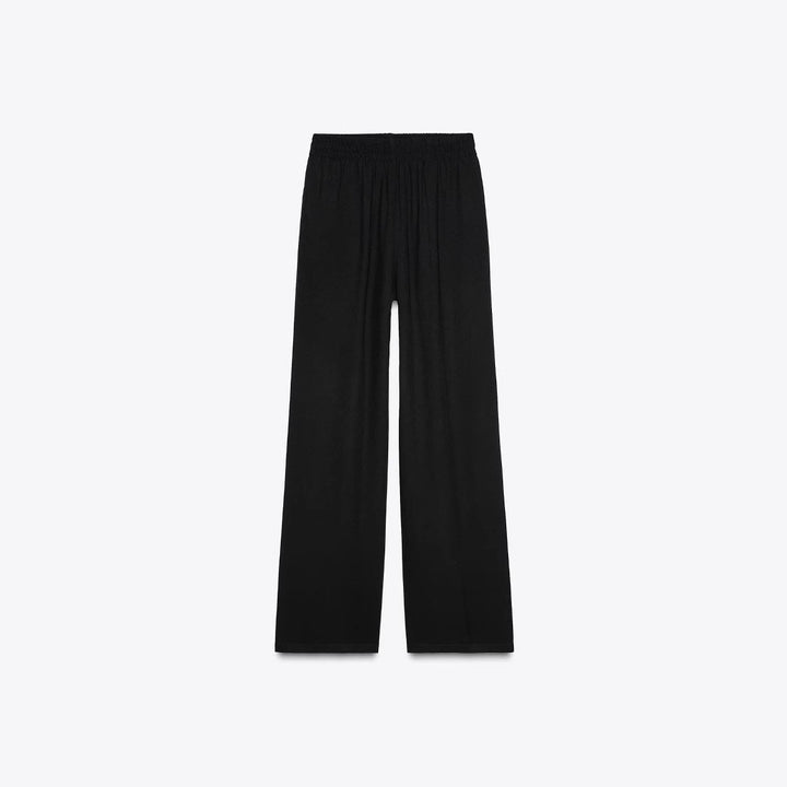 Ladies Soft Jersey Palazzo Pants with Elastic Waistband and Wide Leg Mune Fashion
