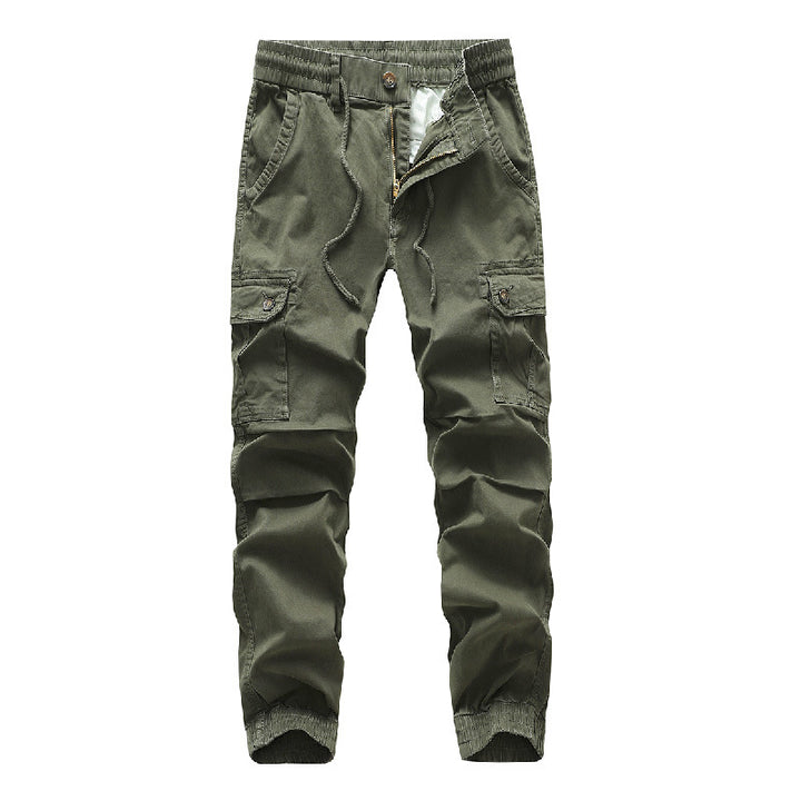 Herren Funktionale Cargo-Joggerhose im Urban-Workwear-Stil mit Kordelbund und Klapptaschen Mune Fashion