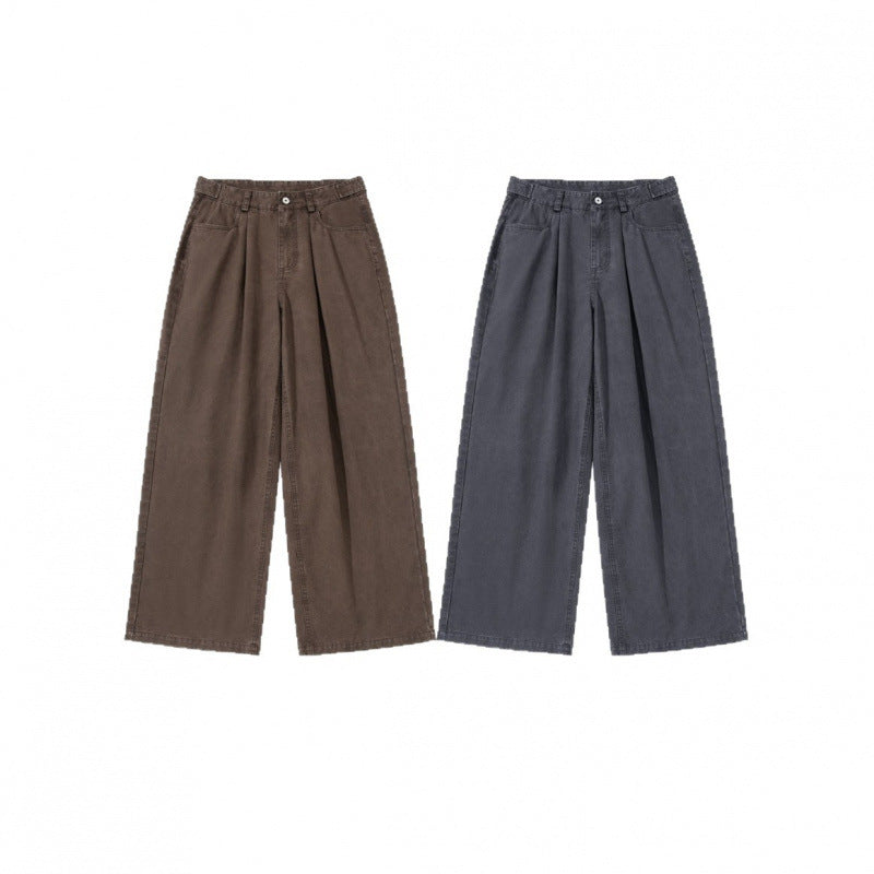 Ladies Wide Pleated Trousers with High Waist and Wide Leg Mune Fashion