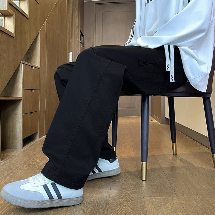 Men's Wide Cargo Pants with Thermal Lining, Drawstring Waist & Utility Pockets Mune Fashion