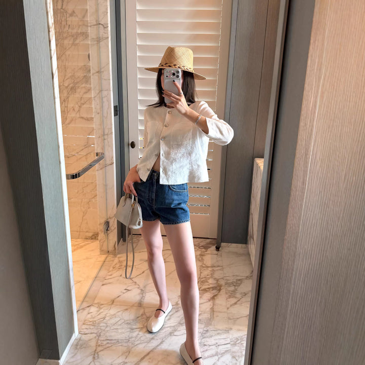 Women Stylish Short Sleeve Jacket Mune Fashion
