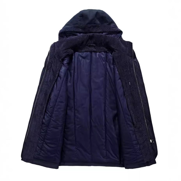 Men's Thermo-Canvas Parka with Sherpa Inner Lining, Removable Hood and Multi-Functional Pockets Mune Fashion