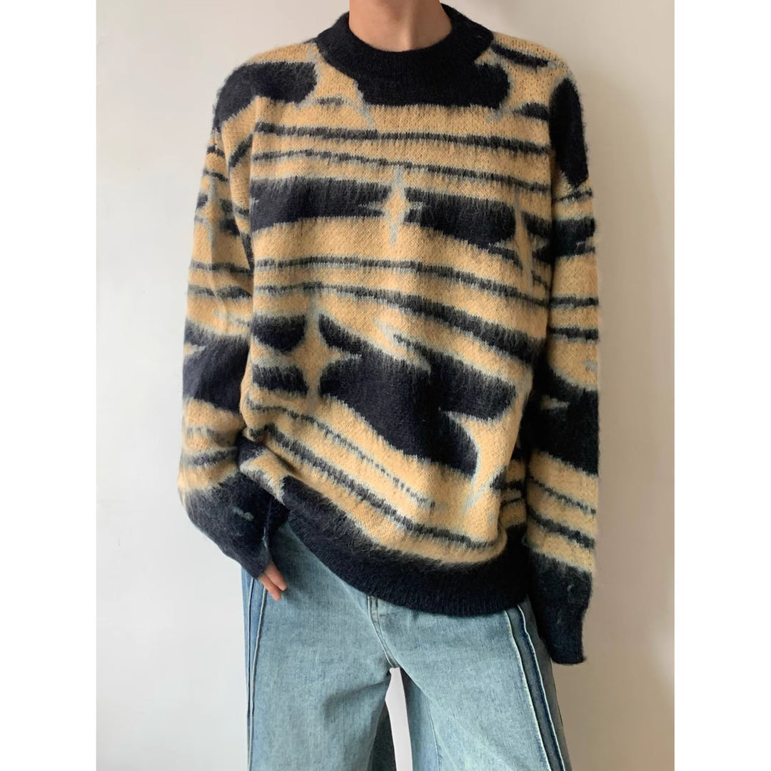 Ladies Trendy Chunky Knit Sweater with Graphic Pattern Mune Fashion