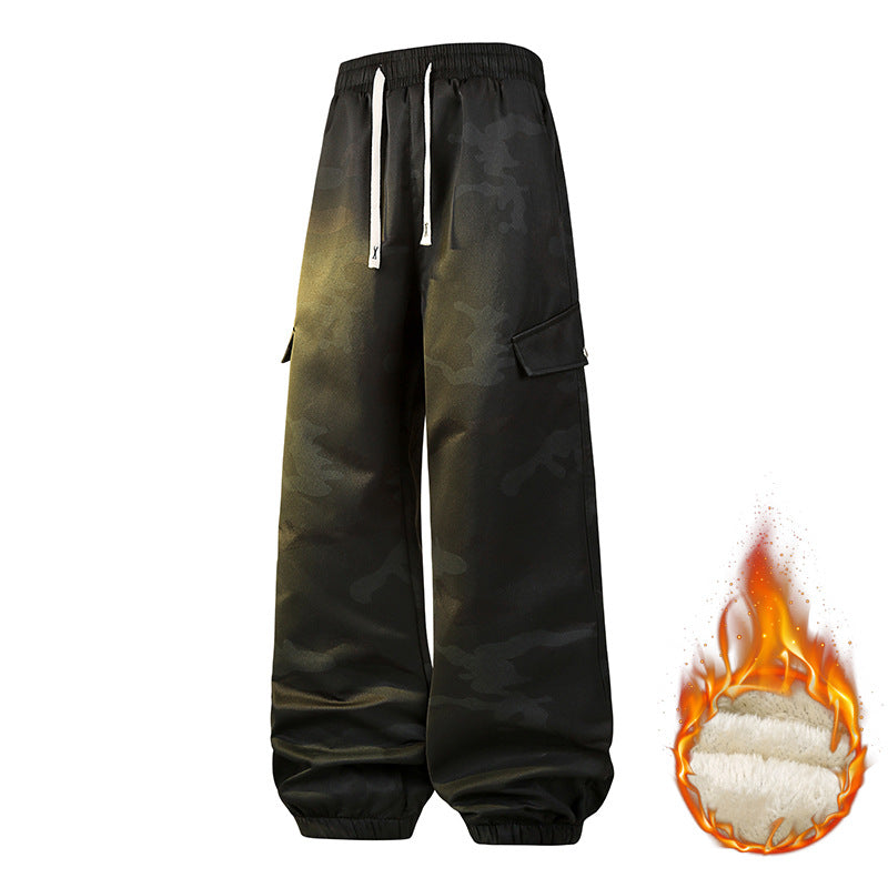 Men's Padded Cargo Jogging Pants in Camouflage Military Look Mune Fashion