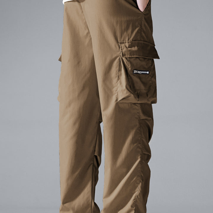 Men's Baggy Utility Cargo Pants with Multiple Pockets, Reinforced Knee Inserts & Drawstring Waist Mune Fashion
