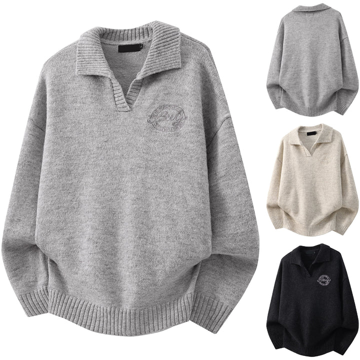 Women's Fashionable Chunky Knit Sweater with V-Neck Mune Fashion