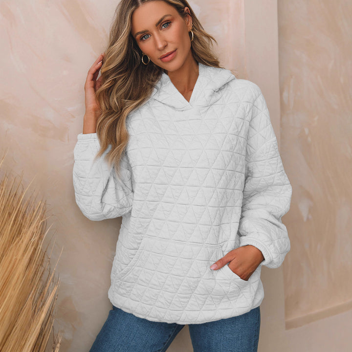 Women's Padded Quilted Hoodie with Kangaroo Pocket Mune Fashion