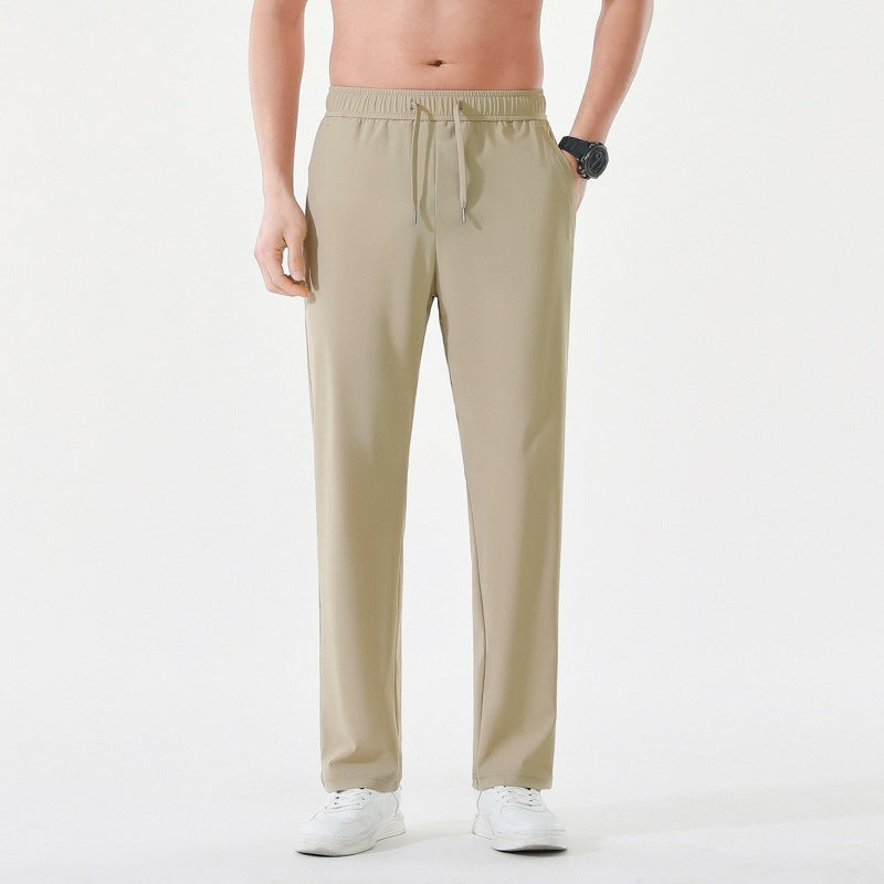 Men's Relaxed-Performance Leisure Pants with elastic drawstring, quick-drying stretch & straight leg Mune Fashion