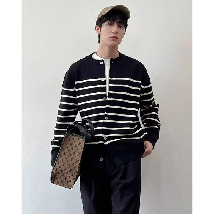 Men's Fashion Striped Cardigan Mune Fashion