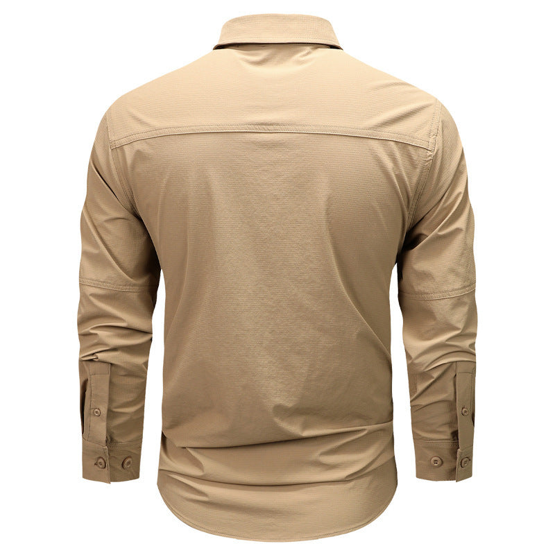 Men's nan ultralight travel field shirt with ripstop structure, ventilated back and two flap chest pockets Mune Fashion