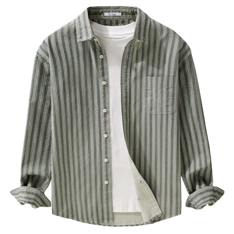 Men's shirt with button-down collar made of breathable linen-cotton blend in relaxed fit Mune Fashion