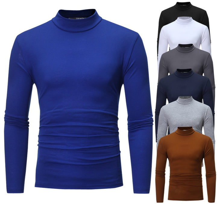 Men's tailored long sleeve stand collar shirt made of stretch jersey Mune Fashion
