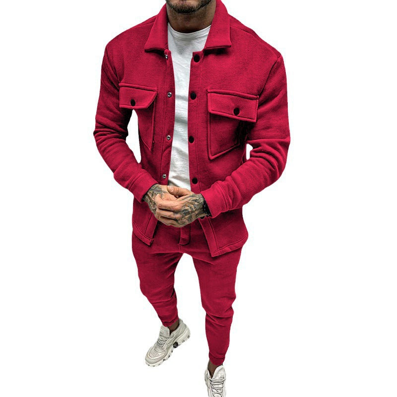 Men's Utility Overshirt made of French Terry with flap pockets and snap button closure Mune Fashion