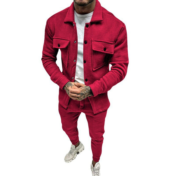 Men's Utility Overshirt made of French Terry with flap pockets and snap button closure Mune Fashion