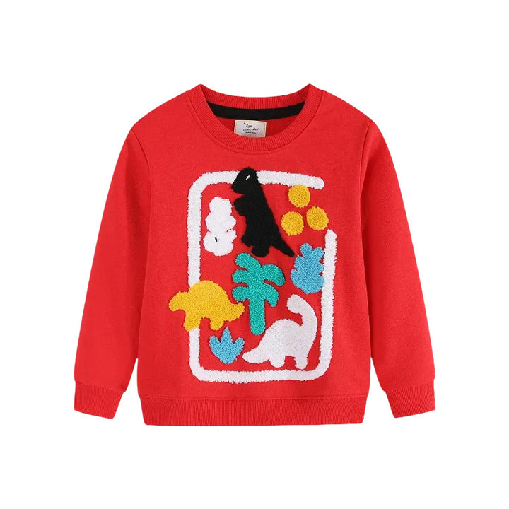 Boys sweatshirt with colorful dinosaur appliqué design Mune Fashion