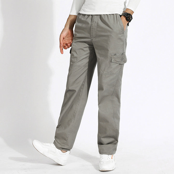 Men's cargo pants with straight leg, reinforced knee areas & patch pockets Mune Fashion