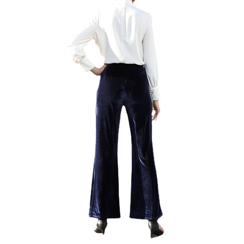 Ladies Elegant and Comfortable Velour Pants Mune Fashion