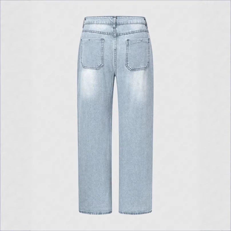 Women's wide high-waist jeans pants in palazzo style Mune Fashion