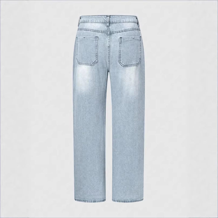 Women's wide high-waist jeans pants in palazzo style Mune Fashion