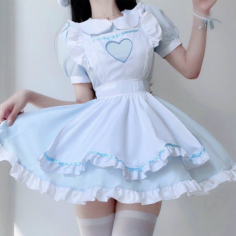 Women's playful costume dress in Lolita style with ruffle details and gathers Mune Fashion