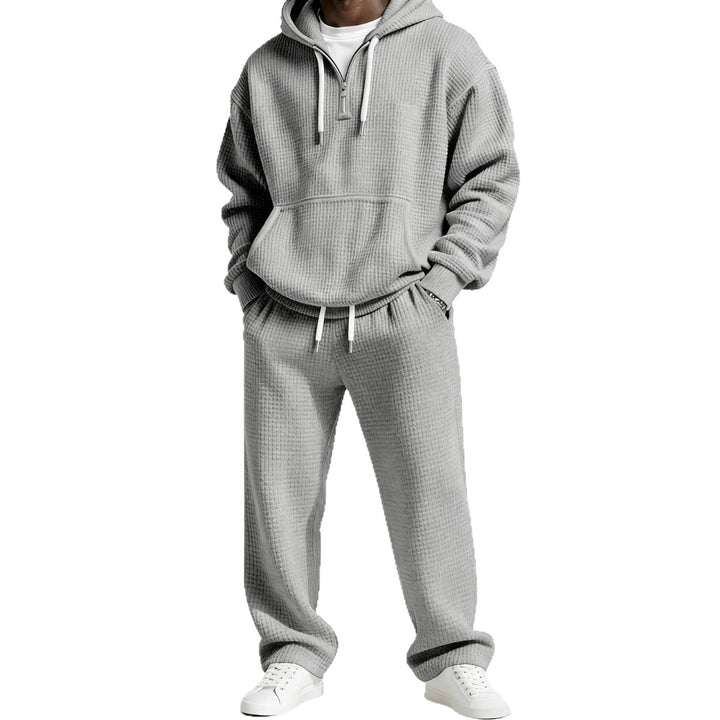 Men's trendy hoodie with practical zipper and comfortable jogging pants Mune Fashion