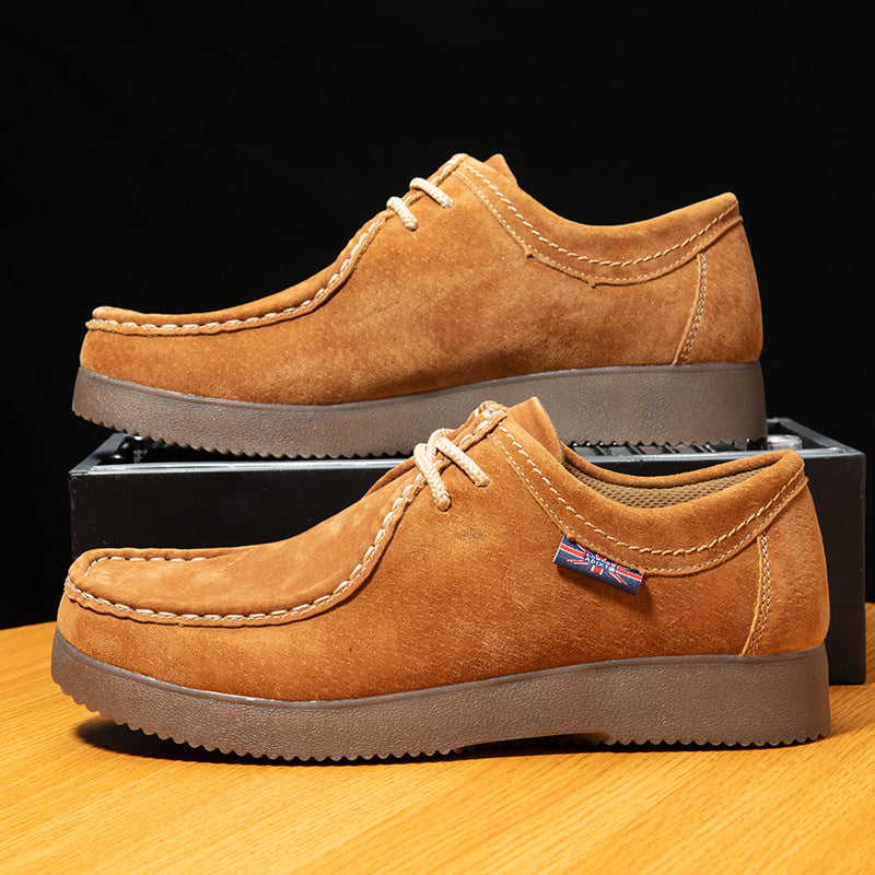 Men's suede moccasin lace-ups with cushioned comfort insole Mune Fashion