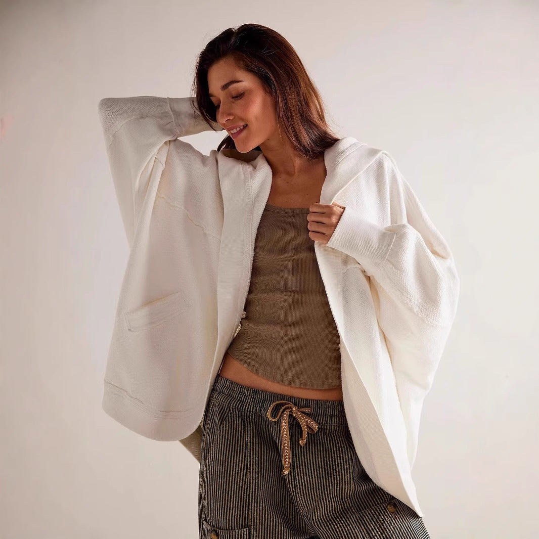 Women's Casual Oversized Sweat Jacket