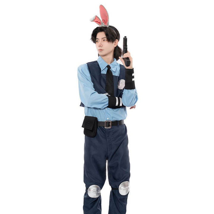 Girl Police Officer Costume with Frill Skirt and Accessories Mune Fashion