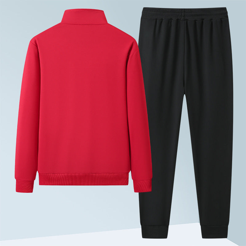 Men's sporty functional training set with stand-up collar, zippered pockets, and drawstring waist Mune Fashion