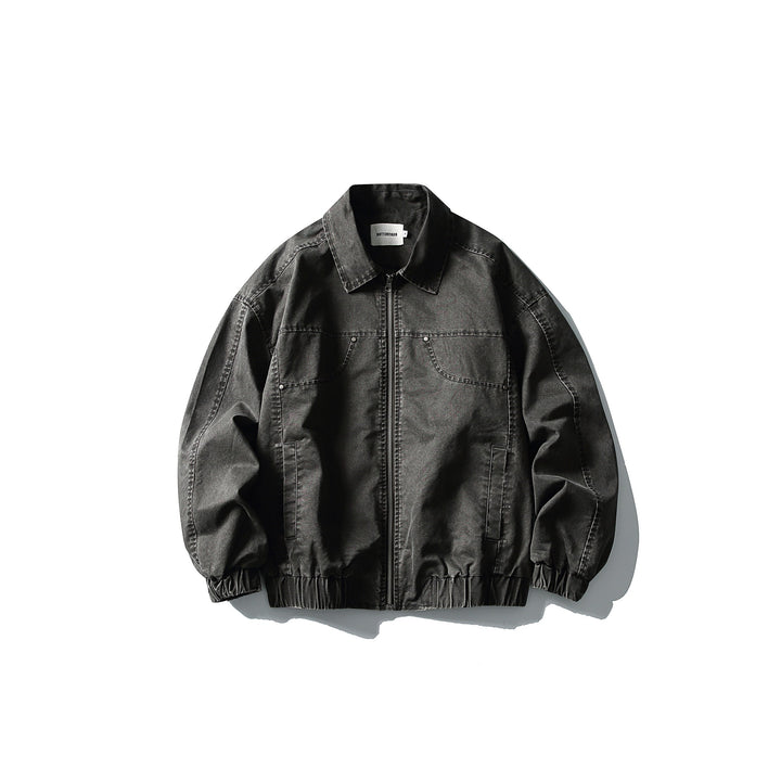 Men's short jacket in utility canvas style with full zip and elastic hem Mune Fashion