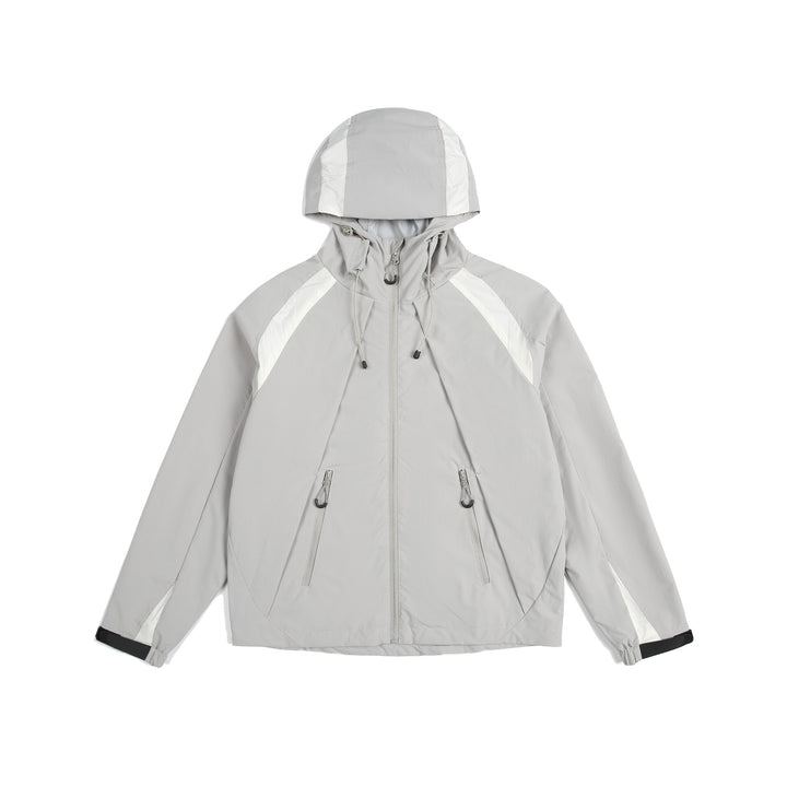 Unisex Lightweight Rain and Softshell Jacket with Hood, Adjustable Hem and Zipper Pockets Mune Fashion