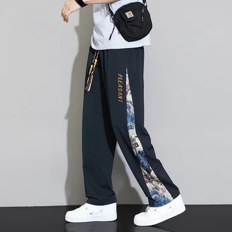 Men's Comfortable Leisure Pants with Unique Side Print Mune Fashion